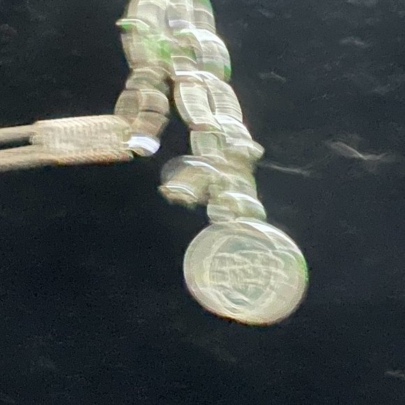 Bill Blass Wire Chain Blue Faceted Stone Silver Tone Necklace - Picture 4 of 4